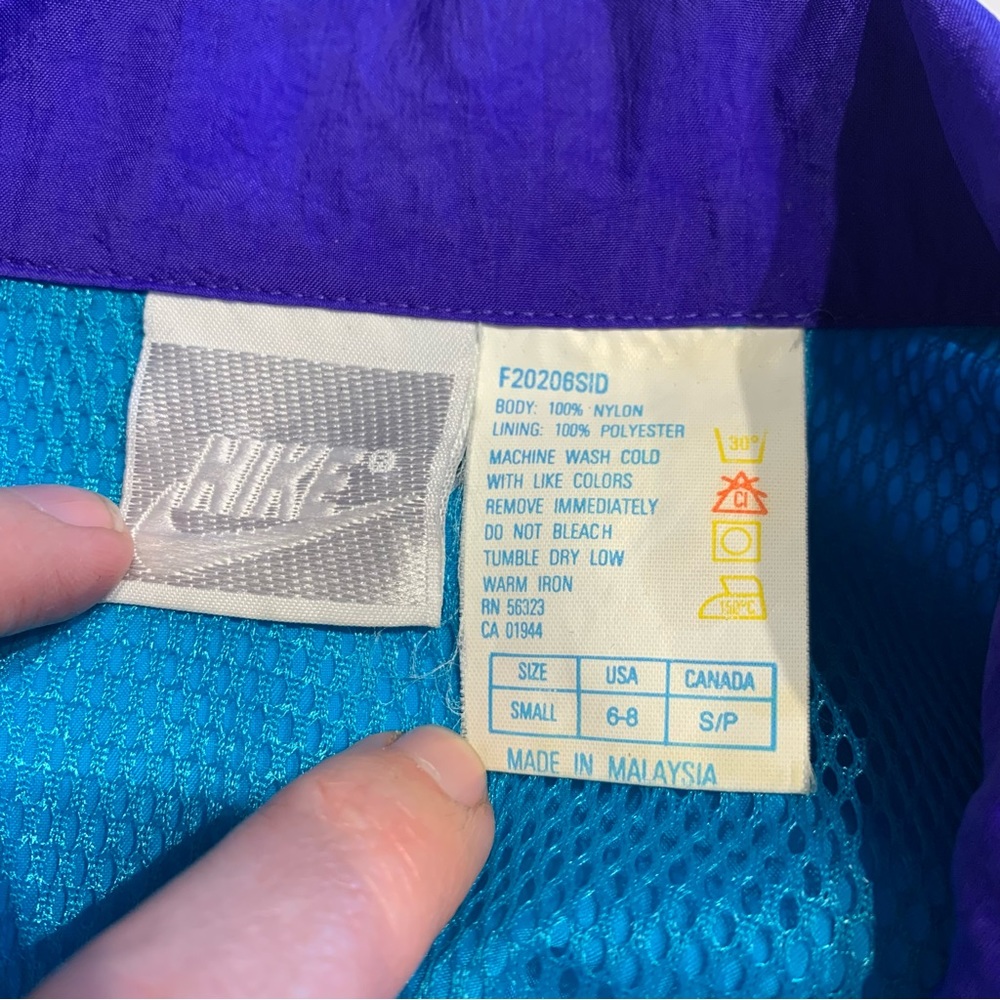 Vintage 90s Nike Colorblock Windbreaker Tracksuit Set Blue Purple Small - Picture 6 of 15